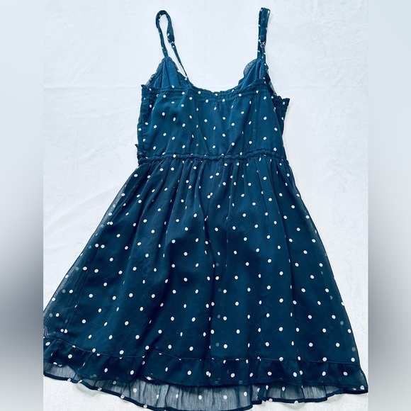 Hollister Blue Polka Dot Midi Dress Womens Size Medium - Picture 7 of 7